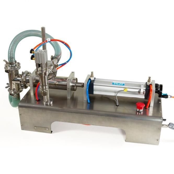 Machine de remplissage à tête unique pneumatique semi-automatique Machine de remplissage à liquide horizontale