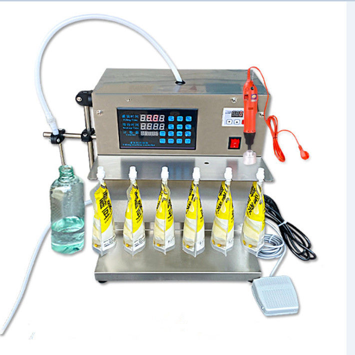 2000 ml Sacoche à bec de remplissage de liquide de la machine d'emballage Table type 2 têtes