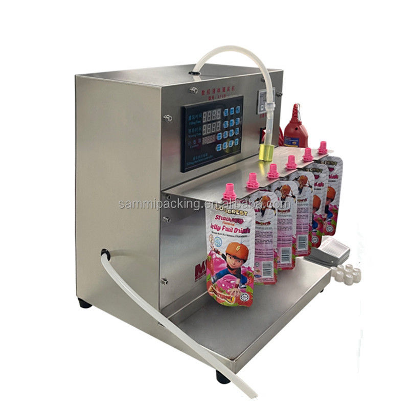 2000 ml Sacoche à bec de remplissage de liquide de la machine d'emballage Table type 2 têtes