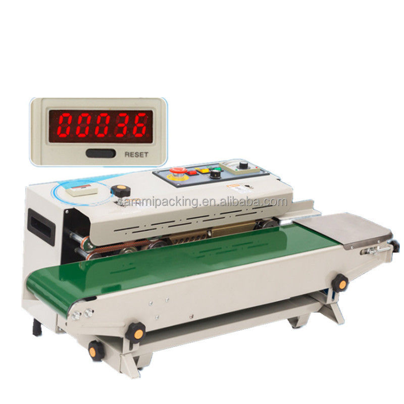 Machine de scellement verticale semi-automatique, machine de scellement à bande continue pour petits sacs alimentaires