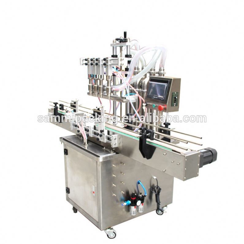 Nouveau design semi-automatique huile / jus / eau / miel liquide boîte en verre en plastique bouteille remplissage emballage machine