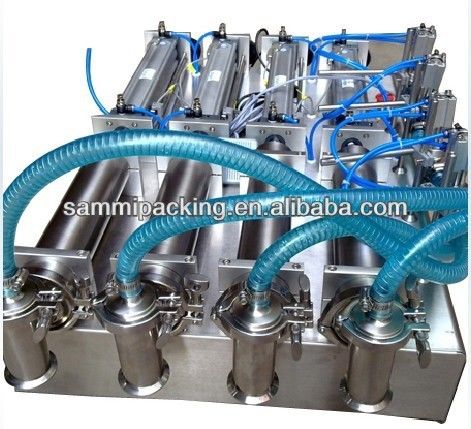 Machine de remplissage de liquide pneumatique à 4 têtes pour boissons, huile, shampooing, alcool, parfum