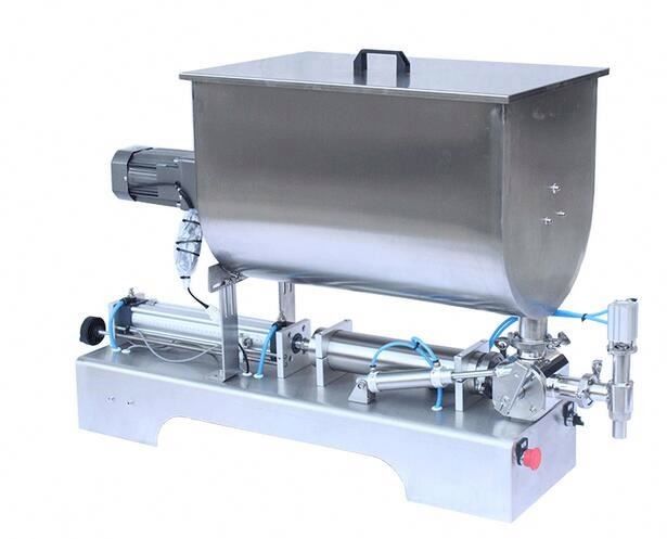 Machine de remplissage de pâte liquide de pâte de haricots à sauce avec mélangeur de type U Hopper