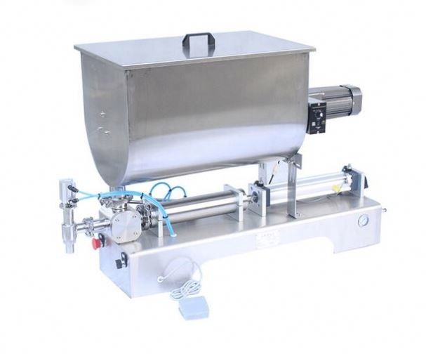 Machine de remplissage de pâte liquide de pâte de haricots à sauce avec mélangeur de type U Hopper