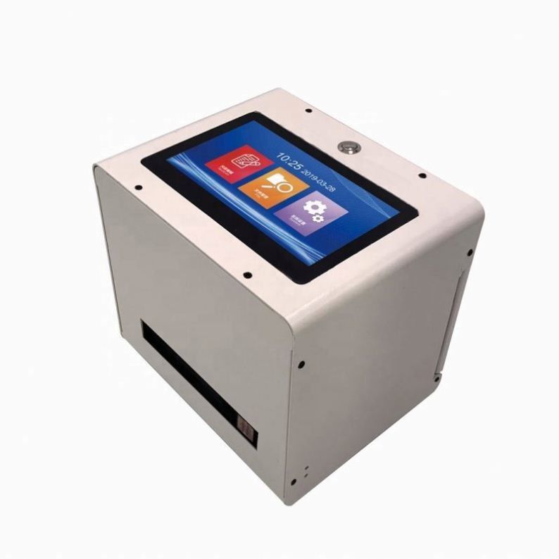 Imprimante à jet d'encre à écran tactile statique pour ordinateur de bureau pour bouteille pour estampage Date d'expiration Code QR du lot