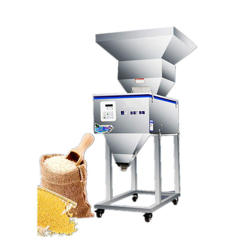 100-2500g machine à emballer semi-automatique pour la pesée de granulés/poudre/riz/café/épices avec grande trémie
