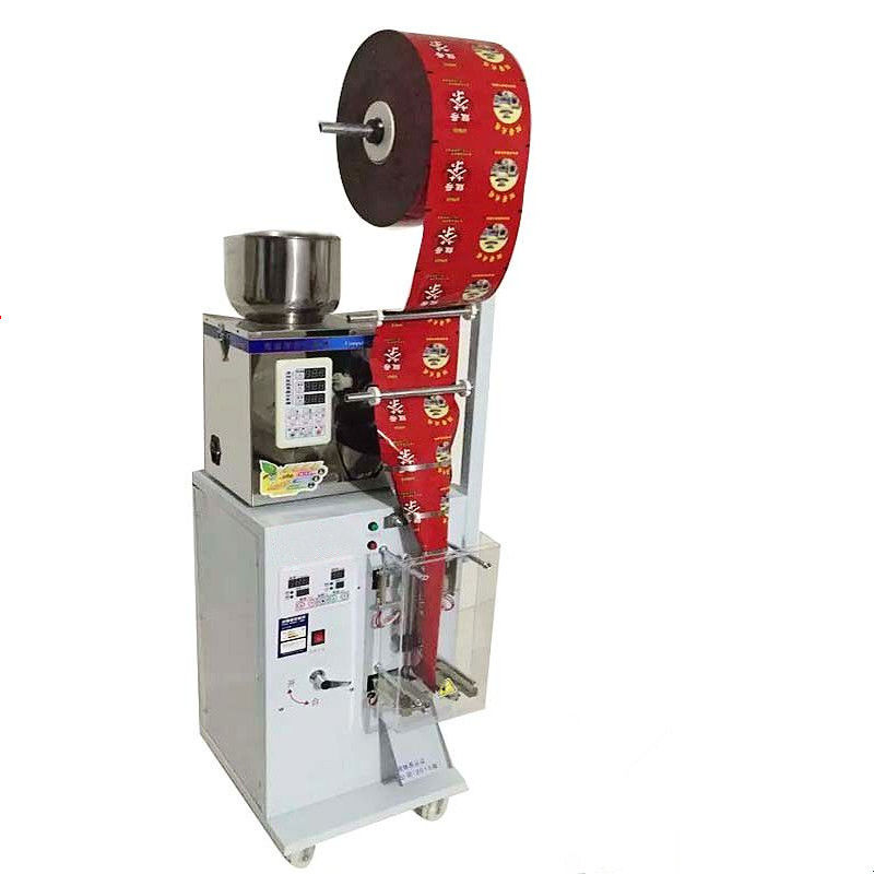 Machine de pesage automatique d'emballages de grains de café et d'aliments Sac en poudre, remplisseuse à trois côtés avec imprimante de date