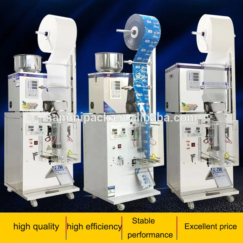 Multi-fonction granule épices sucre sac de thé emballage de forme verticale remplir machine de scellement