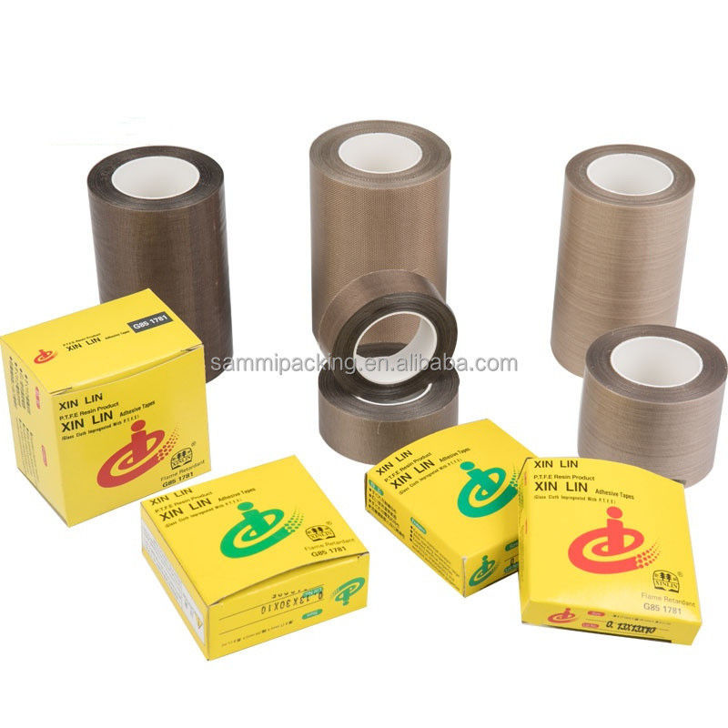 Ruban adhésif en fibre de verre recouvert de PTFE brun pour soudage et étanchéité largeur de la courroie 13/15/19/25/30/50MM
