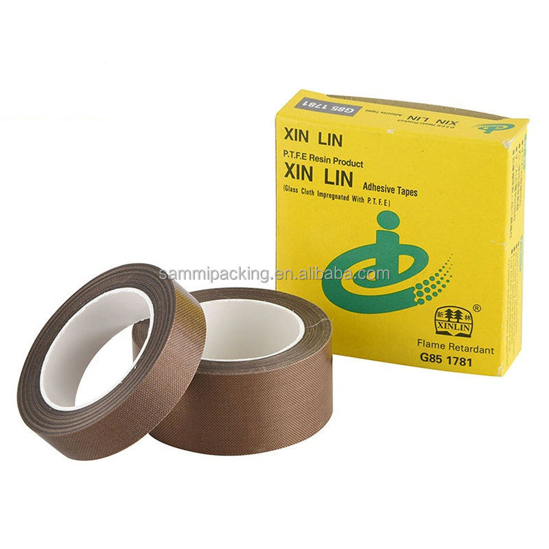 Ruban adhésif en fibre de verre recouvert de PTFE brun pour soudage et étanchéité largeur de la courroie 13/15/19/25/30/50MM