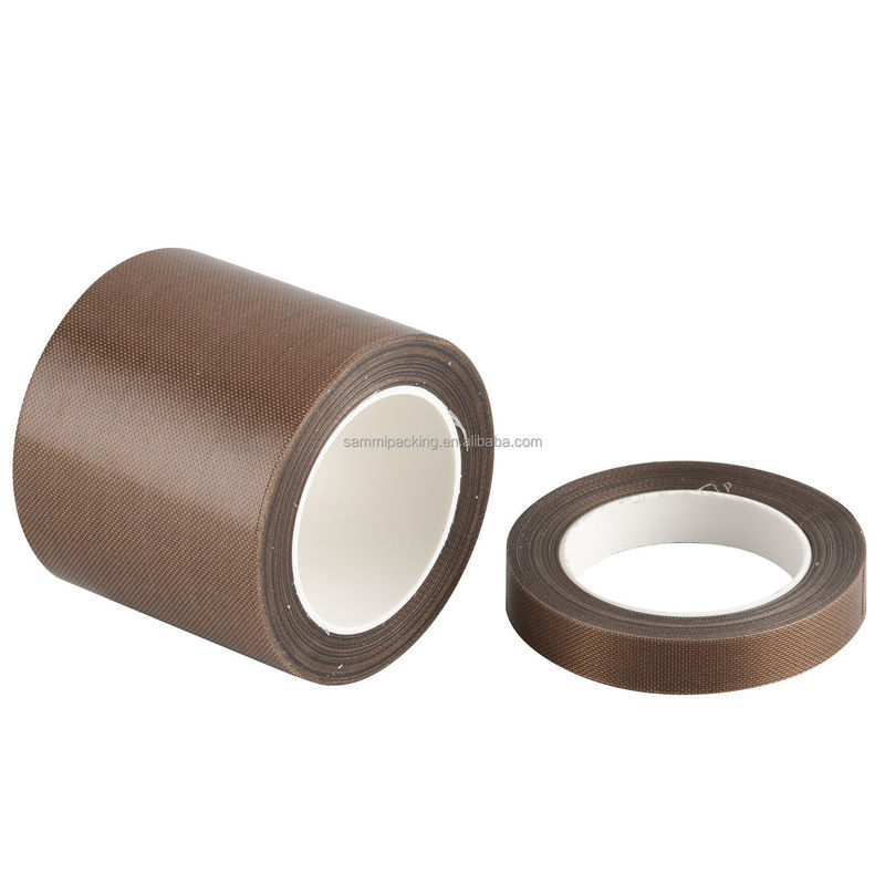 Ruban adhésif en fibre de verre recouvert de PTFE brun pour soudage et étanchéité largeur de la courroie 13/15/19/25/30/50MM