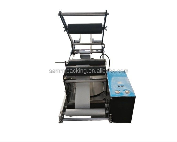 Emballage en bois Machine d'étiquetage de type intelligent pour les boîtes d'étain de vin et les bouteilles rondes