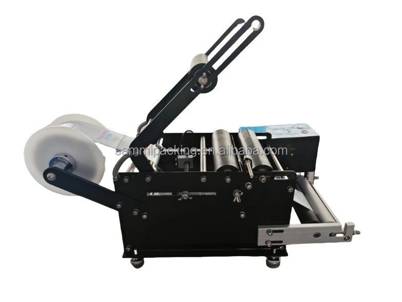 Emballage en bois Machine d'étiquetage de type intelligent pour les boîtes d'étain de vin et les bouteilles rondes