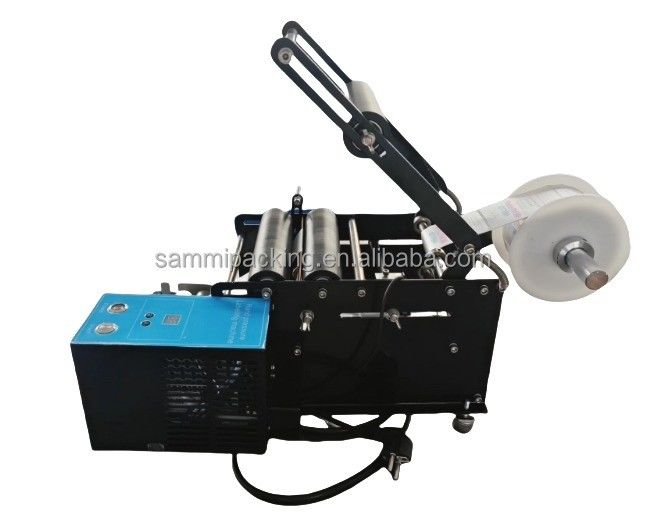 Emballage en bois Machine d'étiquetage de type intelligent pour les boîtes d'étain de vin et les bouteilles rondes
