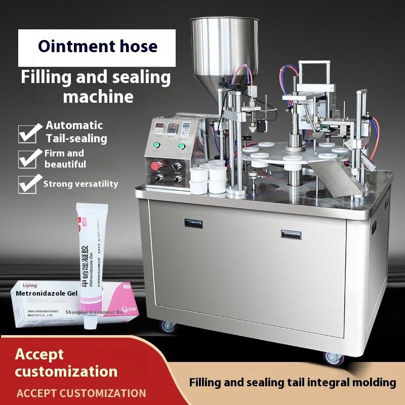 Crème cosmétique électrique en aluminium plastique tube doux semi-automatique remplir et sceller machine prix d'usine