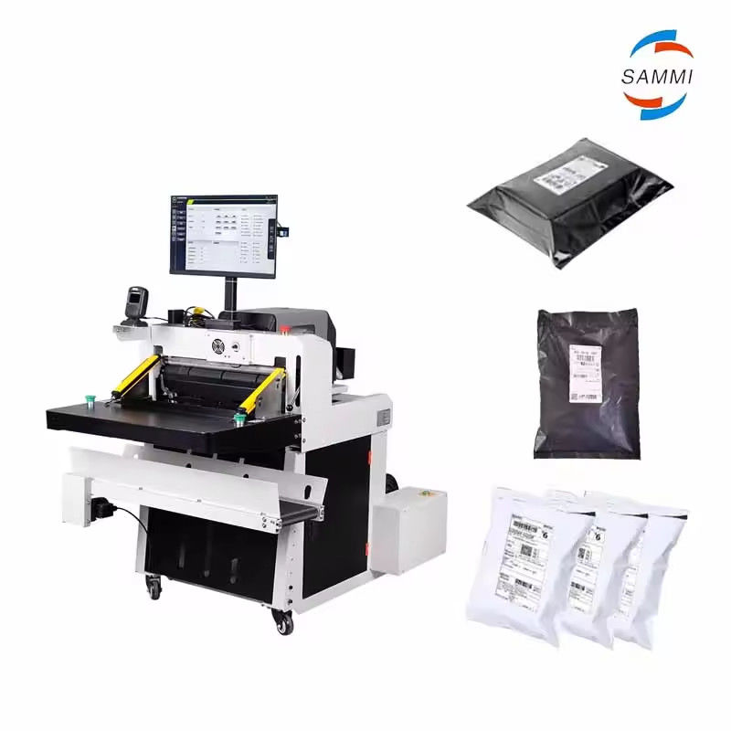 Scanner automatique de code à barres Impression expresse en feuille de PE sacs en rouleau Sacage Étiquettes adhésives Fermeture d'emballage