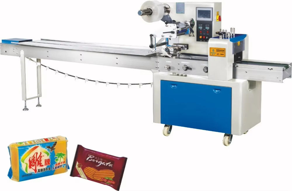 Machine d'emballage horizontale automatique pour le pain de boulangerie Burger Donut Food Pillow Machine d'emballage de débit de prix ligne d'emballage