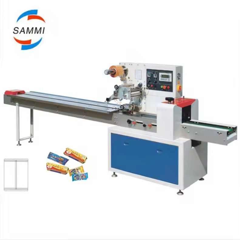 Machine d'emballage horizontale automatique pour le pain de boulangerie Burger Donut Food Pillow Machine d'emballage de débit de prix ligne d'emballage