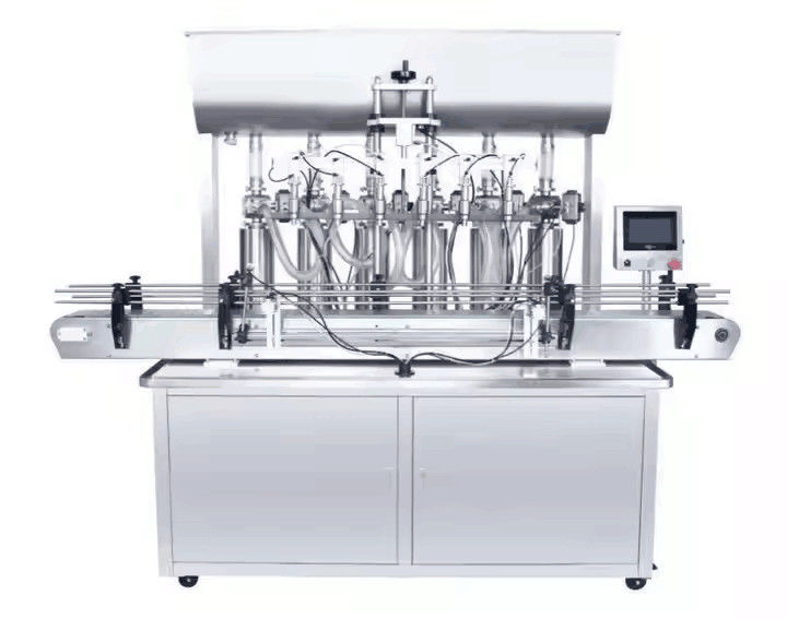 Machine de remplissage de liquide en ligne à 4 buses, remplisseur automatique de bouteilles liquides pour les jus de boissons