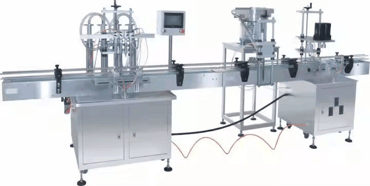 Machine de remplissage de liquide en ligne à 4 buses, remplisseur automatique de bouteilles liquides pour les jus de boissons