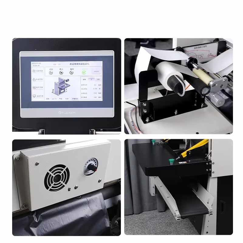 Machine d'emballage de messagerie écologique entièrement automatique multi-fonction, machine à sacs de courrier, moteur PLC