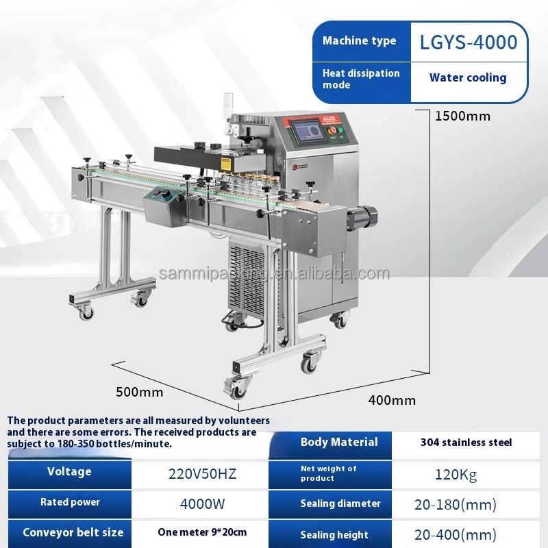 Machine d'étanchéité à induction continue de type sol automatique étancheur à chaleur par induction pour petites bouteilles en plastique