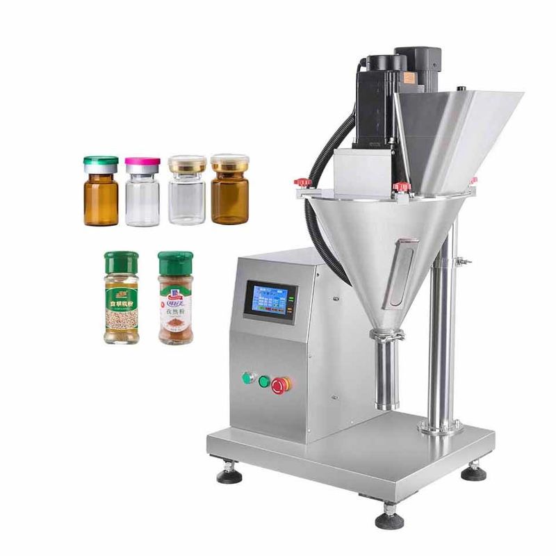 Machine de remplissage de poudre semi-automatique à entraînement électrique pour bouteilles, sacs, lait, cosmétiques, pesage, dosage, remplisseuse à vis sans fin