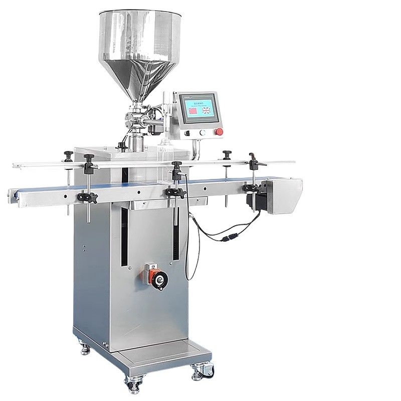 2025 nouvelle machine automatique de remplissage de pâte liquide chaude sauce verticale jus de piment sauce de miel machine d'emballage avec convoyeur