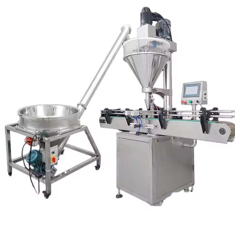Custom Weigher Filling Packing Machine For Coffee Chili Small Protein Dry Milk Spice Milk Powder Washing Powder
