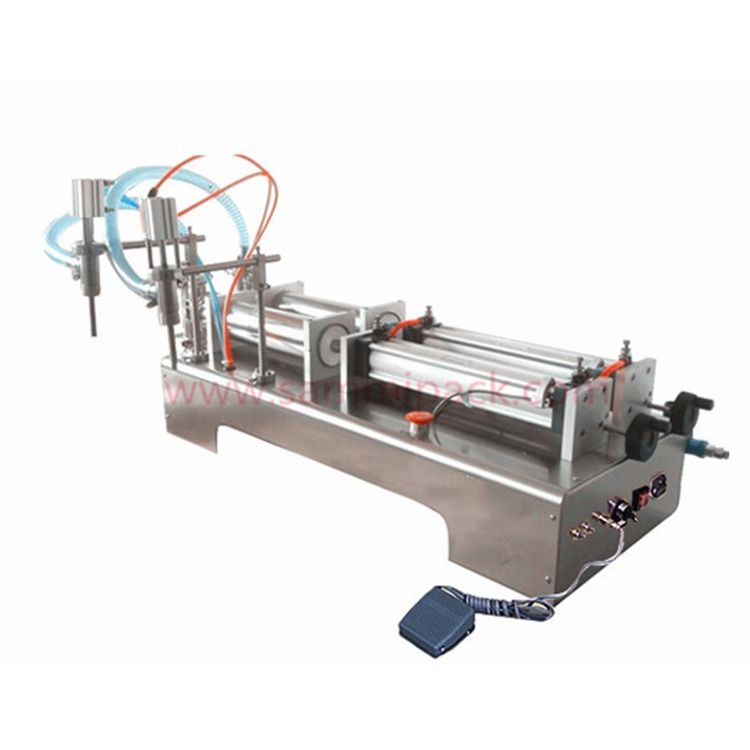 Remplisseuse pneumatique à double buses pour liquides, pour le remplissage de shampooing, d'huile, de produits chimiques G1WY-2Y-500