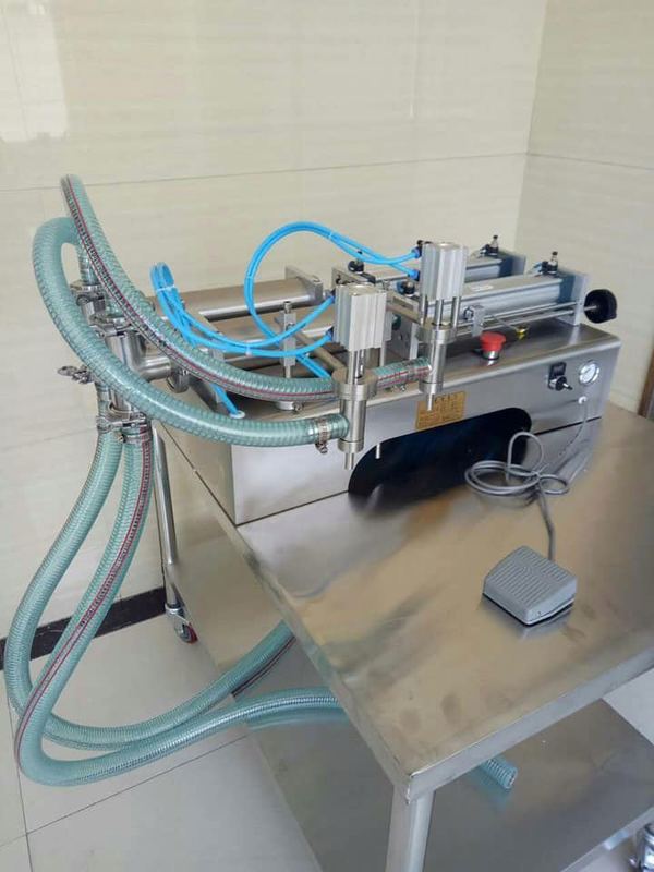 Remplisseuse pneumatique à double buses pour liquides, pour le remplissage de shampooing, d'huile, de produits chimiques G1WY-2Y-500