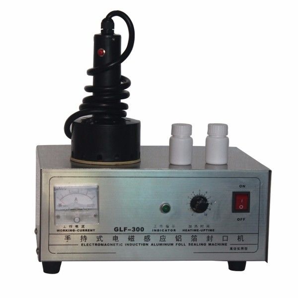 Une nouvelle machine de scellage à induction de feuille d' aluminium GLF-300, scelleuse à vis en plastique, scelleuse de bouchon de bouteille ronde portable
