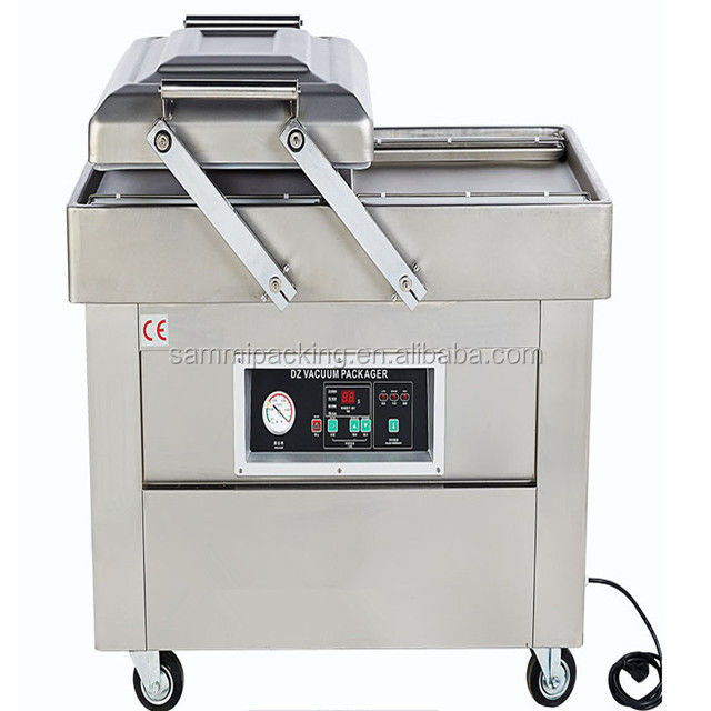 Machine de mise sous vide à double chambre DZ500/2SB pour fruits de mer, viande, poulet, tofu, poisson, cacahuètes