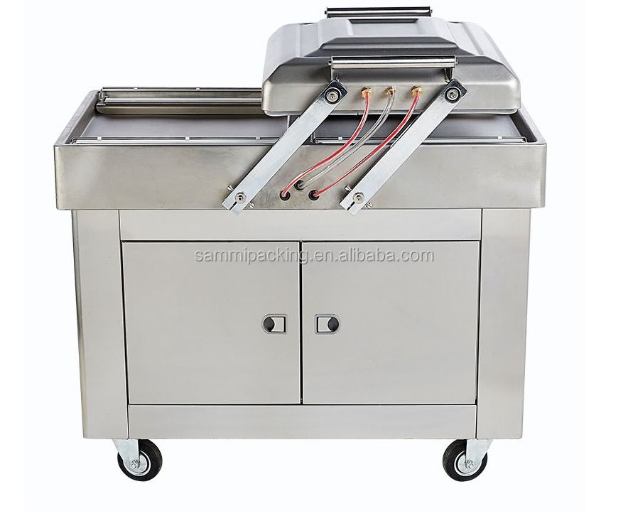 Machine de mise sous vide à double chambre DZ500/2SB pour fruits de mer, viande, poulet, tofu, poisson, cacahuètes