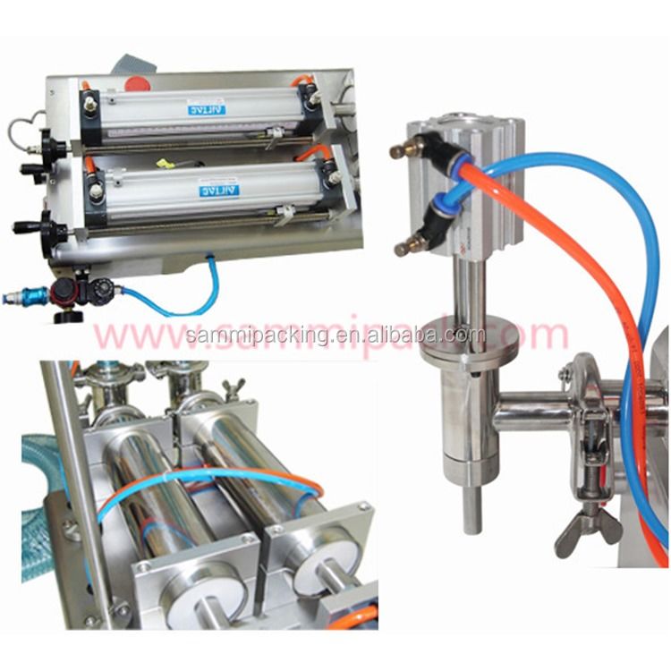 Machine de remplissage pneumatique de liquides à haute vitesse, Remplisseuse d'huile de tournesol à double tête, Machine de remplissage de savon liquide