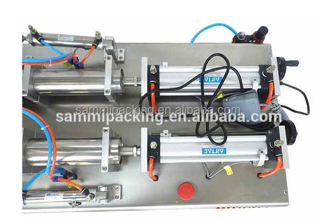 Machine de remplissage pneumatique de liquides à haute vitesse, Remplisseuse d'huile de tournesol à double tête, Machine de remplissage de savon liquide