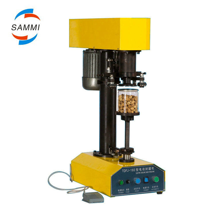 Machine de scellage de bouteilles pour animaux de compagnie Tdfj-160 avec garantie à 100 % / Sertisseuse de boîtes / Sertisseuse de boîtes pour boîtes en fer blanc