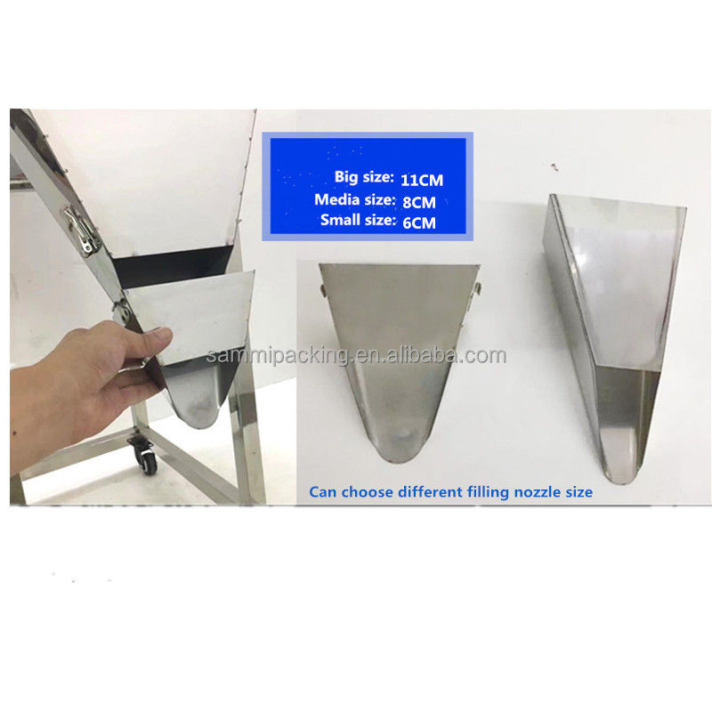 Prix d'usine Muti-purpose poudre Grains pesant et remplissage machine de thé de haricots sacs de remplissage machine avec grand hopper