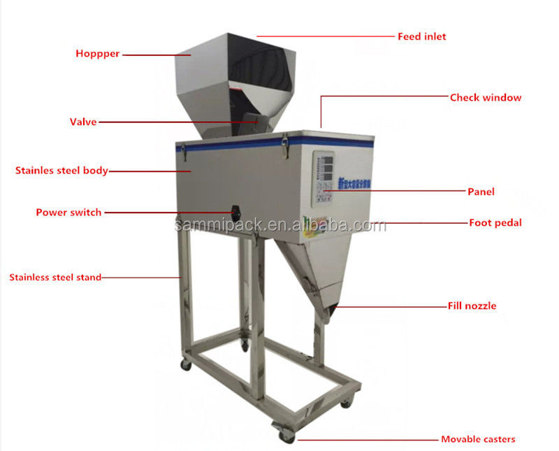 Vente en gros Prix bon marché FZ-999 Machine de pesage et de remplissage avec tabouret facile à utiliser