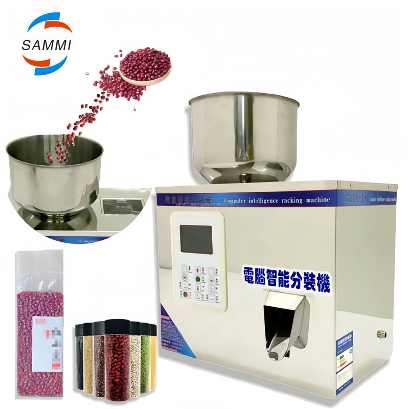 2-200g Machine semi-automatique de remplissage de pilules de sel avec moteur efficace pour les applications de boissons chimiques en poudre granulaire