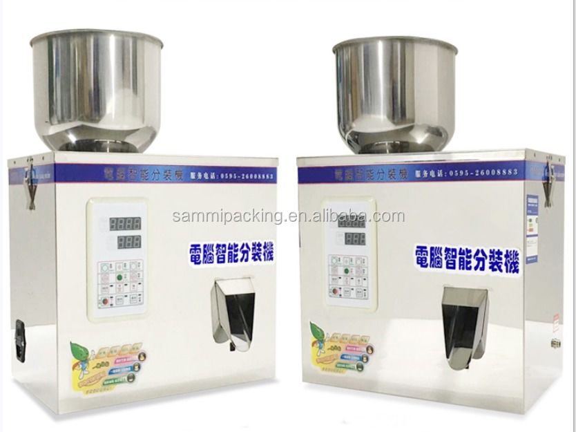 2-200g Machine semi-automatique de remplissage de pilules de sel avec moteur efficace pour les applications de boissons chimiques en poudre granulaire