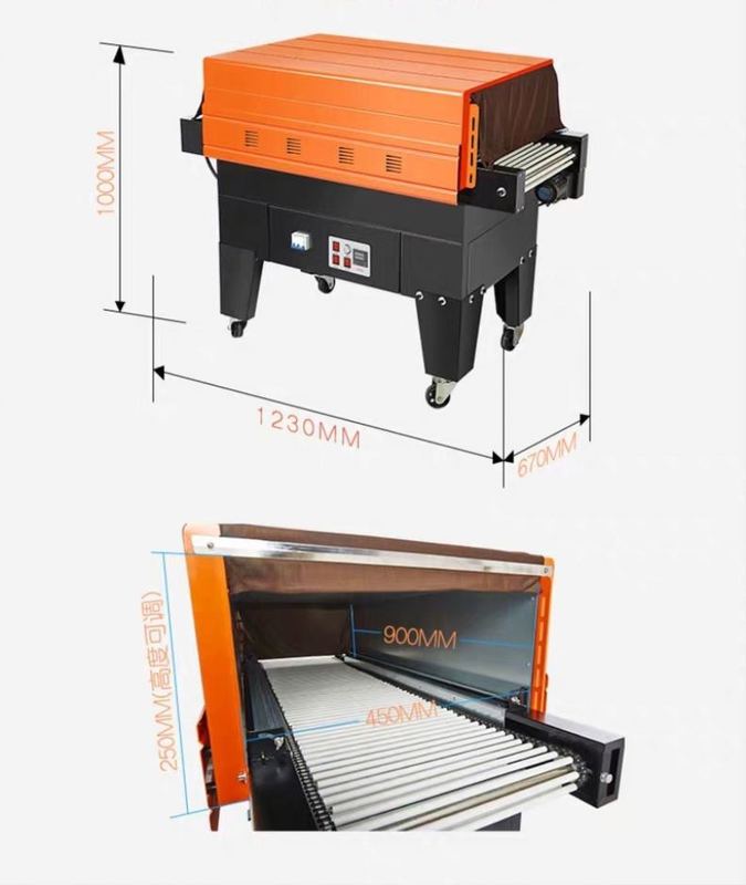 BS4525 Machine d'emballage sous film thermorétractable à jet pour l'emballage d'aliments, de boissons et d'autres produits unitaires