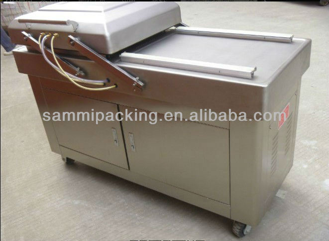 Machine à emballer sous vide à double chambre multifonctionnelle pour le bacon de bœuf poulet tofu arachide fruits de mer