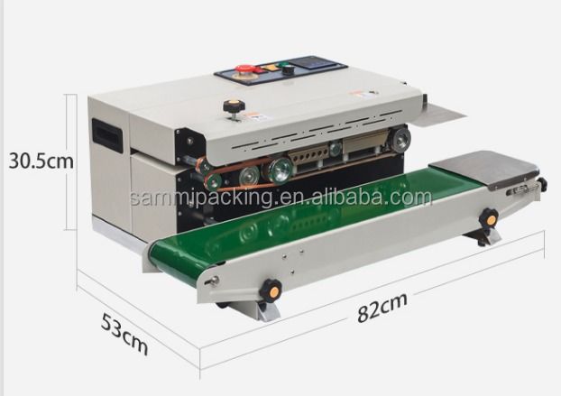 Fermeture à bande continue à grande vitesse FR900C - Machine d'étanchéité de sac en plastique avec comptoir, fermeture à chaleur d'emballage alimentaire