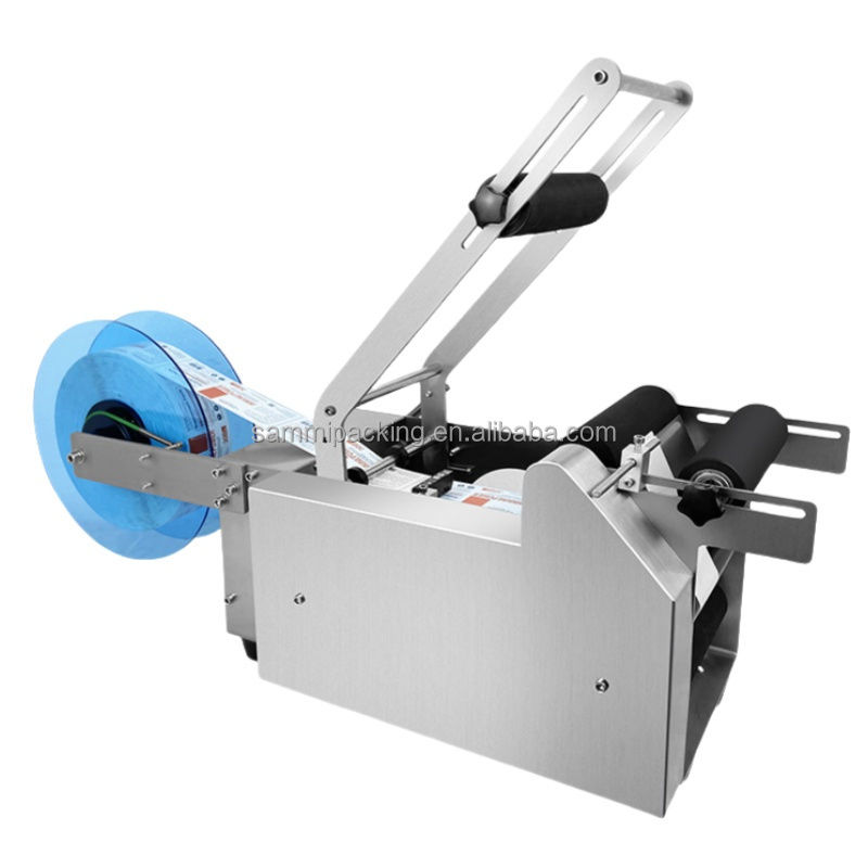 Machine d'étiquetage de flacons en verre de 10 ml semi-automatique, conditionnement horizontal de bouteilles en carton/boîte, moteur électrique, état neuf