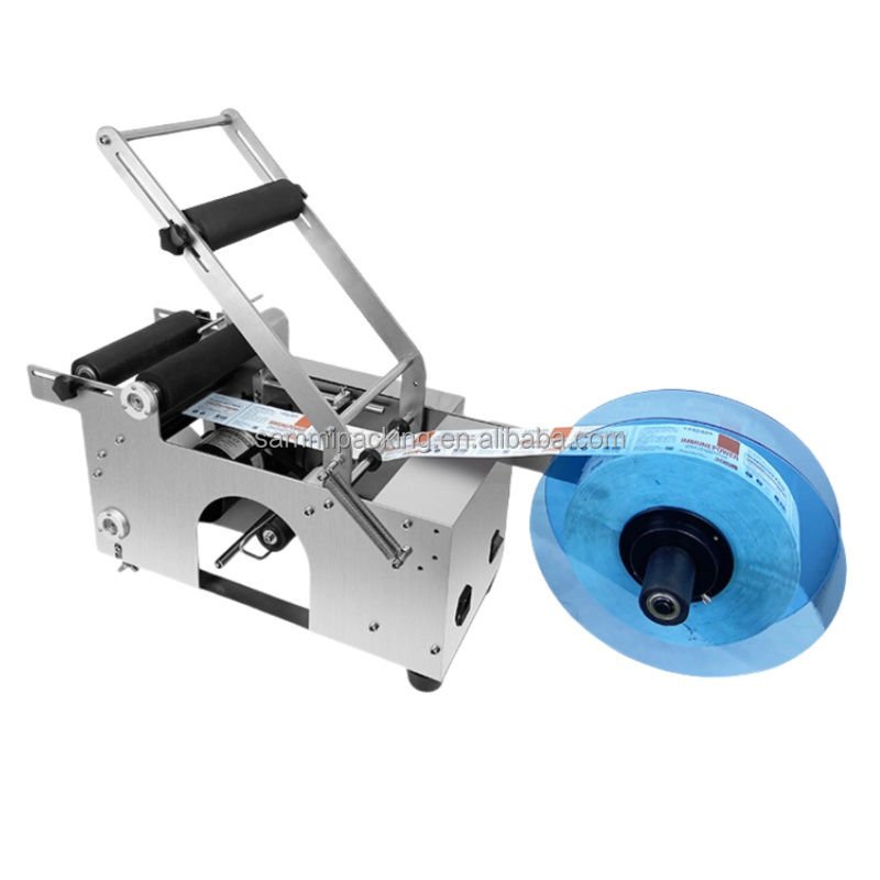 Bonne vente MT-50 Bouteille ronde en verre et en plastique Machine d'étiquetage manuelle d'autocollant