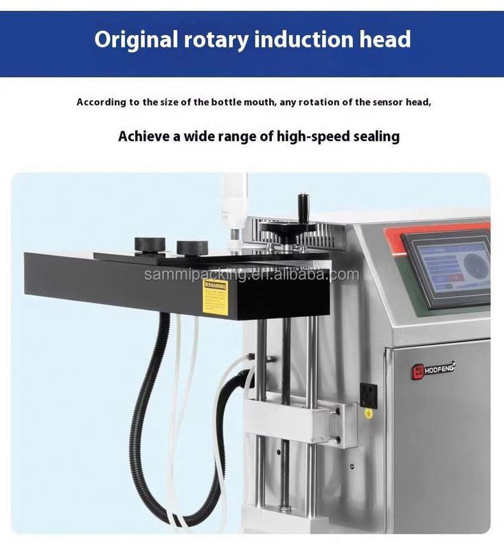 Machine automatique de scellage à induction continue scellage thermique par induction électromagnétique pour petites bouteilles en plastique