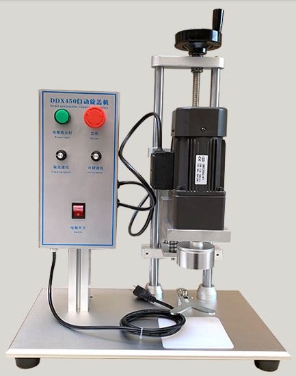 Capteur de bureau polyvalent Machine d'étanchéité semi-automatique pour bouteilles en plastique Caps électriques à vis Système de serrage Bon prix