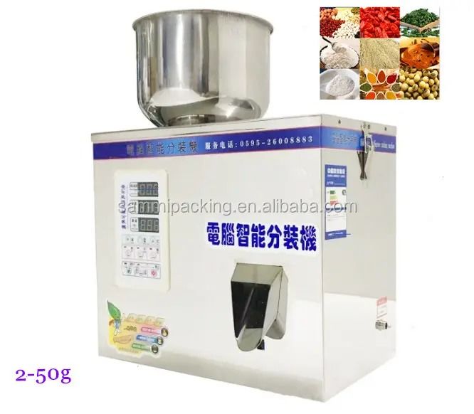Machine de remplissage de petites particules de poudre pour sachets de thé, graines, grains, café en poudre, 2-50G