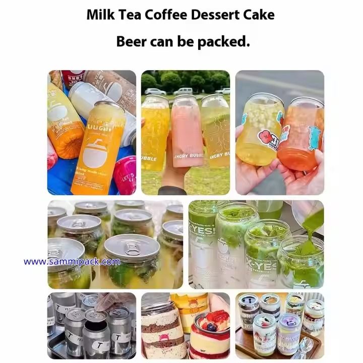 Machine de sertissage de canettes semi-automatique pour soda, bubble tea et jus - Sertisseuse de canettes PET/étain à haute vitesse avec scelleuse de couvercles pour boissons
